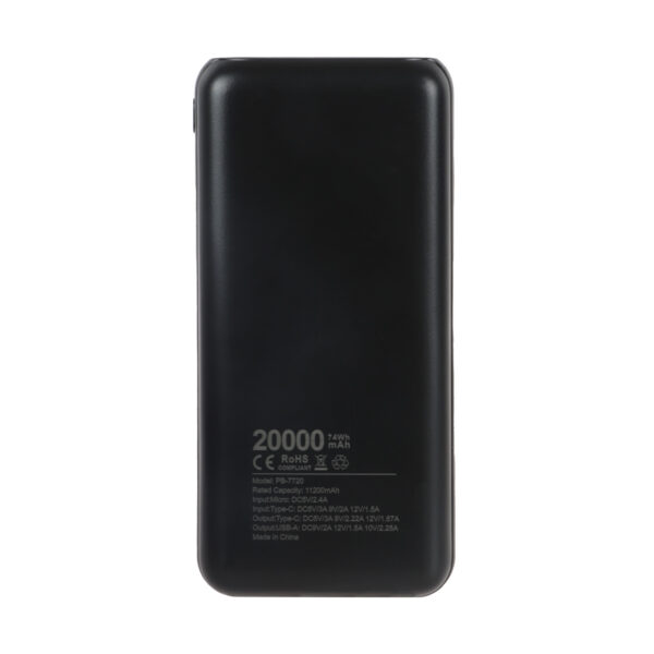 پاوربانک (PD و فست شارژ) JBQ 22.5W 20000mAh مدل PB-7720 - مشکی (گارانتی یکساله رصاصی)
