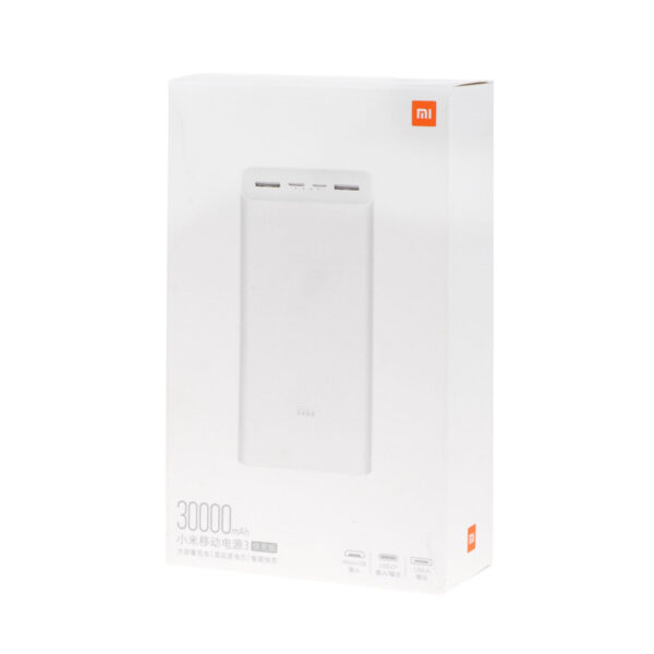 پاوربانک (فست شارژ) Xiaomi 18W 30000mAh مدل PB3018ZM - سفید (Copy)