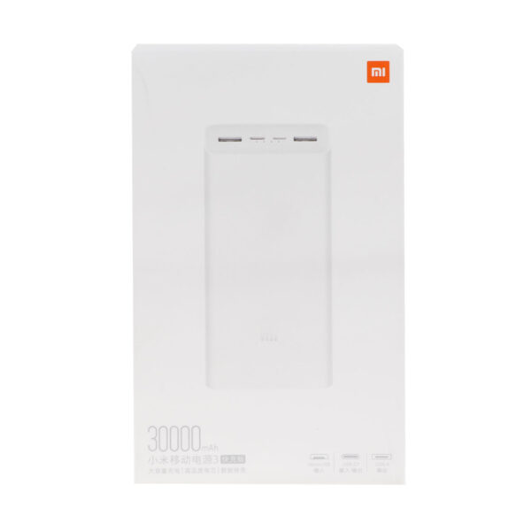 پاوربانک (فست شارژ) Xiaomi 18W 30000mAh مدل PB3018ZM - سفید (Copy)