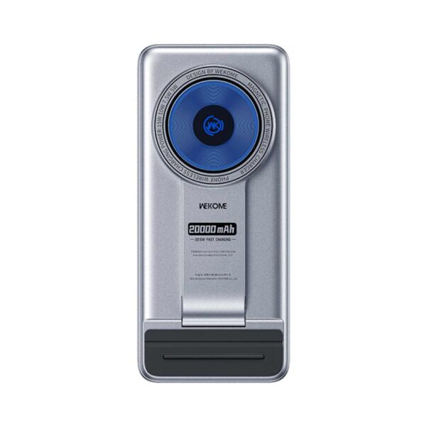پاوربانک (PD و فست شارژ) WEKOME 22.5W 20000mAh مدل WP-37 - نقره ای (گارانتی شش ماهه شرکتی)
