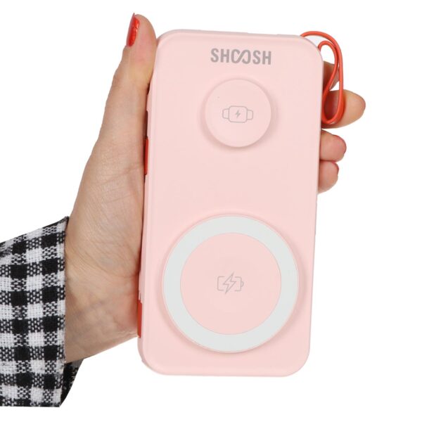 پاوربانک (PD و فست شارژ) Shoosh 22.5W 10000mAh مدل SH+11OW - گلبهی - SMO