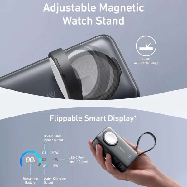 پاور بانک فست شارژ ANKER 10000mAh مدل A1657H11 35W - مشکی (گارانتی 18ماهه حافظه طلایی ایستا)