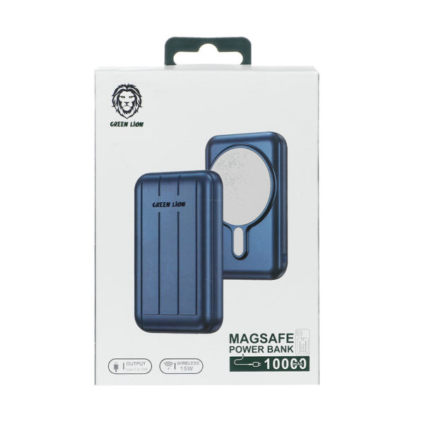 پاوربانک (فست شارژ) Green Lion 15W 10000mAh مدل GN10KMGBU - سرمه ای - پک ضعیف (گارانتی 24 ماهه ایویز)