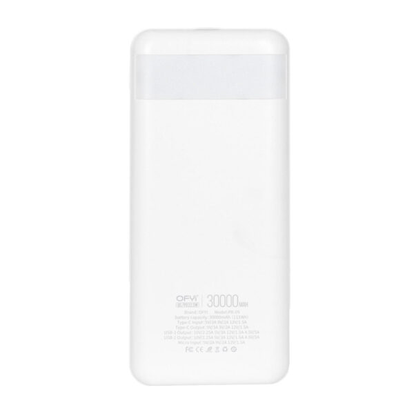 پاوربانک ( فست شارژ) Ofyi 22.5W 30000mAh مدل PB-09 - سفید