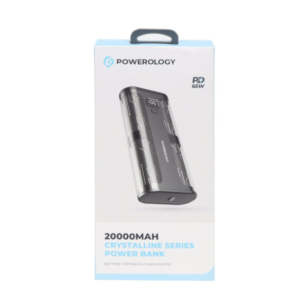 پاوربانک (PD و فست شارژ) Powerology 65W 20000mAh مدل PPBCHA25 - مشکی (کارکرده )