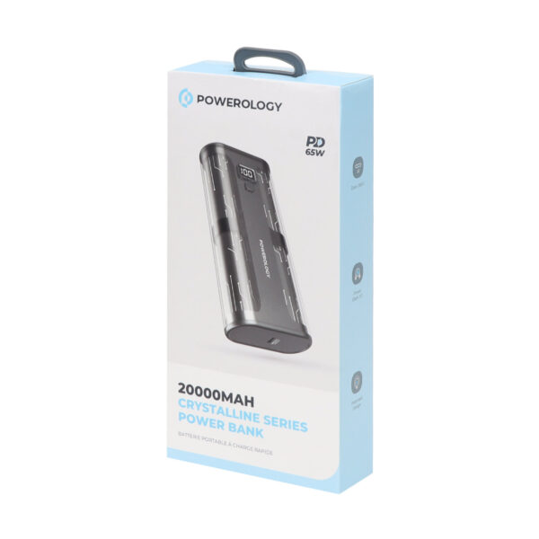 پاوربانک (PD و فست شارژ) Powerology 65W 20000mAh مدل PPBCHA25 - مشکی (کارکرده )